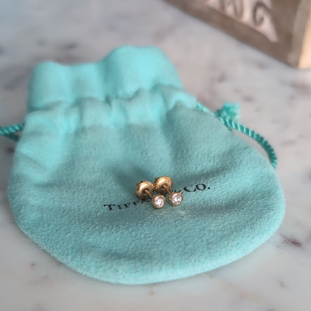 Tiffany & Co. 18K Gold Diamonds By The Yard Earrings